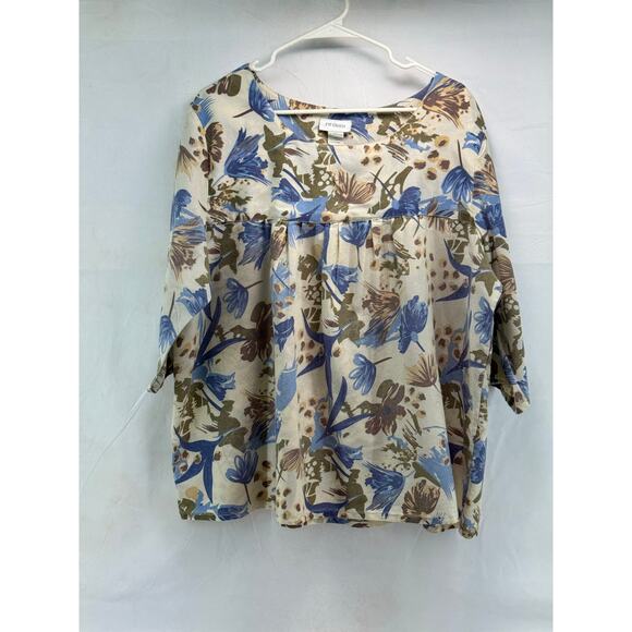 Vintage CW Classics, women’s 2X floral Boho quarter sleeve blouse. - Picture 1 of 6